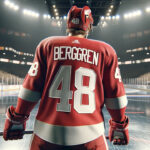 Detroit Red Wings Forward Jonatan Berggren Seeks Trade Opportunity for More Playtime Jonatan Berggren in action, Detroit Red Wings forward contemplating a trade request for increased playtime