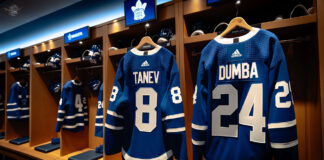 image of a Chris Tanev and Matt Dumba Toronto Maple Leafs jersey. Will one of them be traded to the Leafs?
