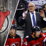 New Jersey Devils Considering a Coaching Change? New Jersey Devils' team meeting with coach Lindy Ruff discussing strategy