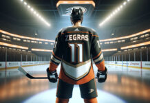 Trevor Zegras in Anaheim Ducks jersey amid trade speculation