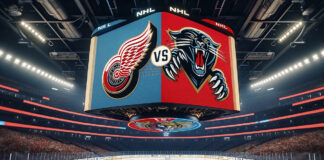 In-depth analysis chart of Detroit Red Wings vs Florida Panthers NHL game statistics and player positions