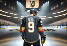 Jack Eichel Golden Knights action shot