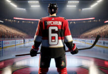 Jakob Chychrun in action, Ottawa Senators defenseman, amidst NHL trade rumors.