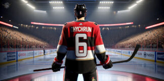 Jakob Chychrun in action, Ottawa Senators defenseman, amidst NHL trade rumors.