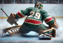 Marc-André Fleury in Minnesota Wild jersey pondering his future amidst NHL trade rumors