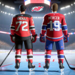 Arber Xhekaj Trade Rumors: Potential Move to New Jersey Devils for Dawson Mercer Arber Xhekaj and Dawson Mercer side-by-side, symbolizing potential NHL trade between Montreal Canadiens and New Jersey Devils.