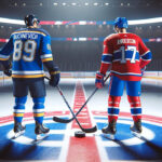 Graphic showing potential Canadiens and Blues players involved in NHL trade rumor