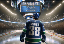 Boone Jenner in action on the ice, subject of NHL trade rumors between Vancouver Canucks and Columbus Blue Jackets