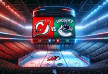 Vancouver Canucks and New Jersey Devils players in action, NHL game preview