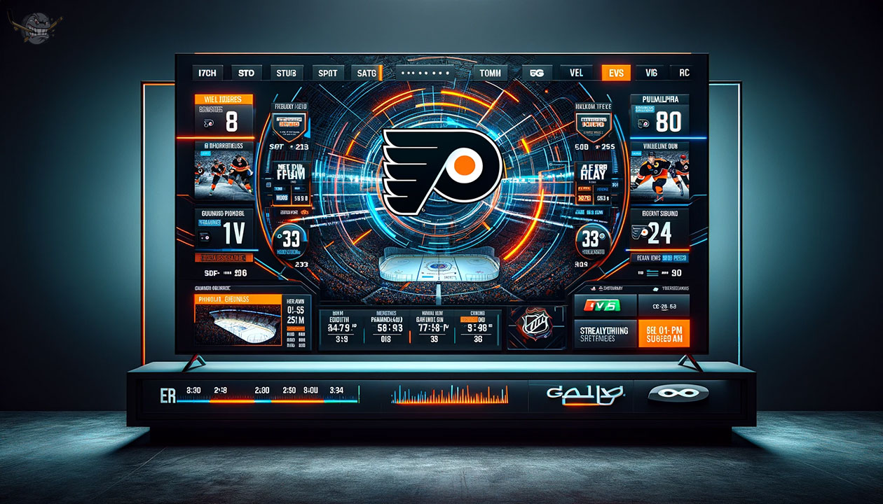 Philadelphia Flyers game schedule on TV, with channel logos and streaming service icons