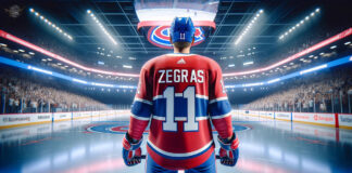 Trevor Zegras in action, potentially the next big Montreal Canadiens player following trade rumors.