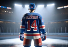 Adam Henrique in action, a potential trade target for New York Rangers, NHL trade rumors