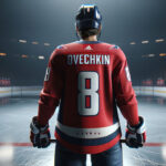 Alex Ovechkin in action, showcasing his skillful gameplay during the NHL 2023-24 season