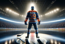 Anthony Mantha wearing an Edmonton Oilers jersey