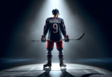 Ivan Provorov in action for the Columbus Blue Jackets