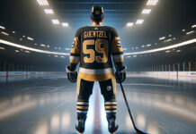Jake Guentzel in action, trade speculation surrounding Pittsburgh Penguins forward