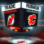 Calgary Flames and New Jersey Devils Trade Rumors: The Noah Hanifin Saga Noah Hanifin in Flames gear discussing strategy, hinting at potential trade to New Jersey Devils