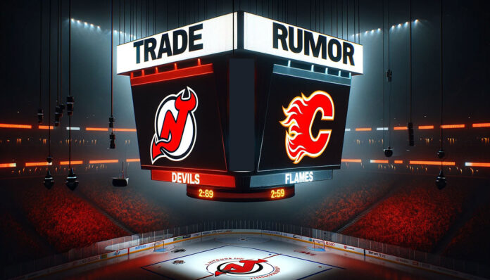 Breaking Down the Flames-Devils Trade Talks: Noah Hanifin's Potential Move Noah Hanifin in Flames gear discussing strategy, hinting at potential trade to New Jersey Devils