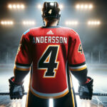 Calgary Flames Trade Rumors: Rasmus Andersson Drawing Major Interest Rasmus Andersson in Calgary Flames jersey looking determined on the ice