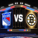 NY Rangers vs. Boston Bruins Preview, Prediction | Expert Analysis New York Rangers and Boston Bruins logos facing off on the ice