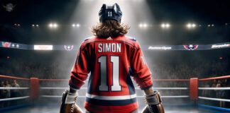 Chris Simon in action during his NHL career