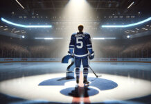 Colton Parayko in Toronto Maple Leafs jersey wondering if he will be traded?