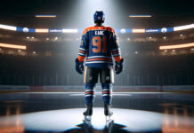 Evander Kane wearing Edmonton Oilers jersey looking frustrated
