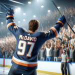 NHL Scoring Explosion: Why Goals are Flying In Connor McDavid celebrating goal against a backdrop of cheering fans