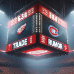 Montreal Canadiens, Detroit Red Wings Trade Buzz | Savard, Xhekaj, Petry, Picks Montreal Canadiens and Detroit Red Wings jerseys on a hockey rink
