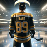 Could Patrick Kane Land in Boston This off-season? Patrick Kane wearing a Boston Bruins jersey