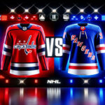 Watch Capitals vs Rangers Live: Game 1 Preview, TV, Streaming, Odds Capitals and Rangers logos facing off on a hockey rink
