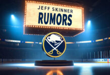 Buffalo Sabres logo with headline Jeff Skinner rumors