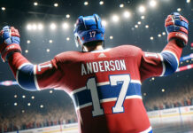 Josh Anderson Canadiens jersey looking dejected