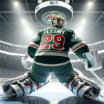 Marc-Andre Fleury Re-Signs with Minnesota Wild | One-Year Extension Marc-Andre Fleury celebrates in Minnesota Wild jersey