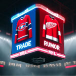 Montreal Canadiens, Detroit Red Wings Trade Rumors: Lane Hutson for Nate Danielson? Montreal Canadiens, Detroit Red Wings jerseys being displayed on an NHL scoreboard.