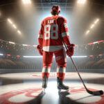 Patrick Kane wearing a Detroit Red Wings jersey
