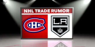 Montreal Canadiens and Los Angeles Kings logos with the headline: NHL Trade Rumor