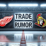 NHL Trade Rumors: Red Wings, Senators Blockbuster Brewing? Detroit Red Wings, Ottawa Senators logos on display with the words Trade Rumor