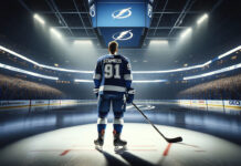 Steven Stamkos pondering his next move on the ice