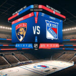 How to Watch Panthers vs. Rangers Game 5 Live: TV, Streaming & More (May 30) Florida Panthers and New York Rangers logos on an NHL scoreboard for a game 5 game preview