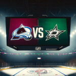 How to Watch Avalanche vs. Stars Game 5 (May 15, 2024): TV, Streaming, & More Colorado Avalanche vs. Dallas Stars logos showing on an NHL scoreboard