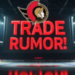 Brady Tkachuk Trade Rumors Swirl | Ottawa Senators Captain’s Future Uncertain Ottawa Senators logo with the words trade rumor below the logo