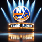 New York Islanders Trade Rumors: Could Brock Nelson Be Moved This Offseason? New York Islanders logo with the words trade rumor below the logo.