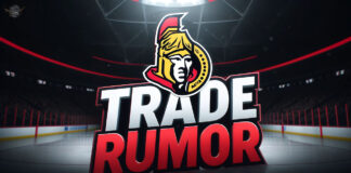 Ottawa Senators logo with the words trade rumor below the logo