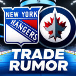 NHL Trade Rumors: Rangers and Jets Discuss Blockbuster Ehlers Deal New York Rangers, Winnipeg Jets logo with the word trade rumor below the logos