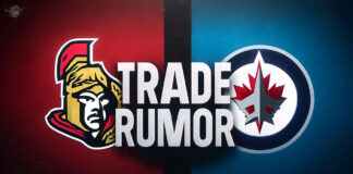 Ottawa Senators and Winnipeg Jets logo with the word trade rumor