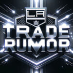 LA Kings logo with text trade rumor over the logo