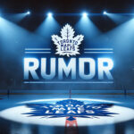 Toronto Maple Leafs Trade Rumors: Will Mitch Marner Be Moved? Picture of the Toronto Maple Leafs logo with the word rumor below the logo