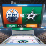 How to Watch Oilers vs. Stars Game 5: TV, Streaming, & Odds (May 31) Edmonton Oilers and Dallas Stars logo on an NHL scoreboard with the word vs between the logos