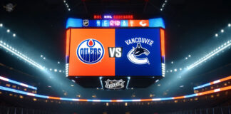 How to Watch Edmonton Oilers vs. Vancouver Canucks: Game 2 Guide Vancouver Canucks and Edmonton Oilers logos on an NHL scoreboard